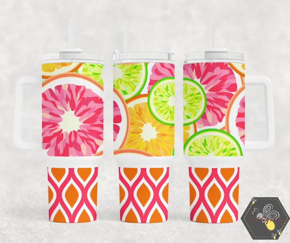 Citrus- 40oz Tumbler w/Handle