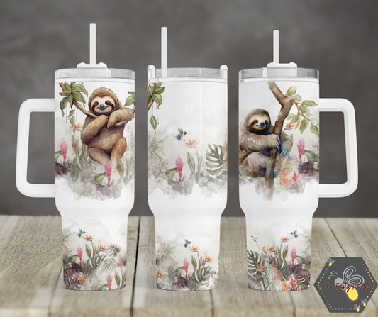 Sloths - 40oz Tumbler w/Handle