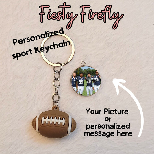 Personalized Football Key Chain