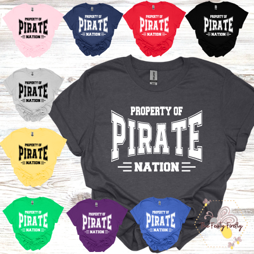 Corinth Holder "Property of Pirate Nation"- T-Shirt