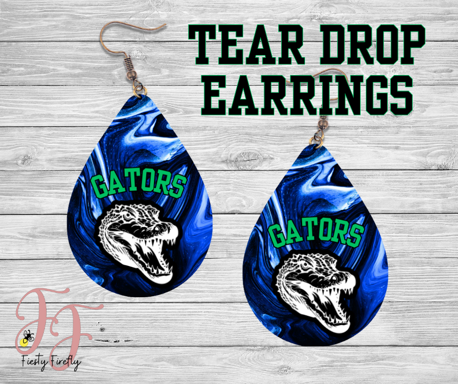 ALMS- GATORS - Tear Drop Earrings