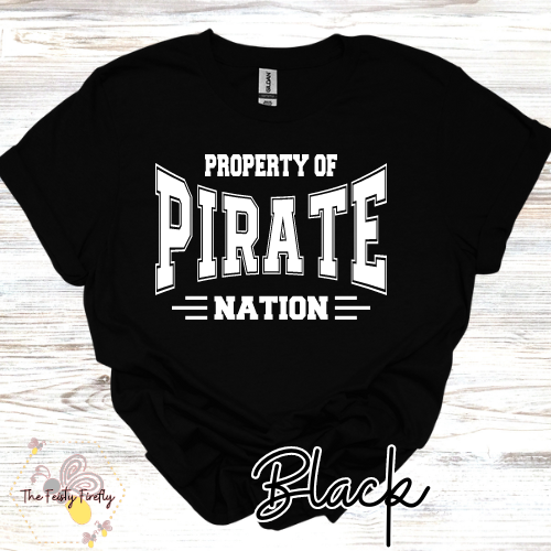 Corinth Holder "Property of Pirate Nation"- T-Shirt