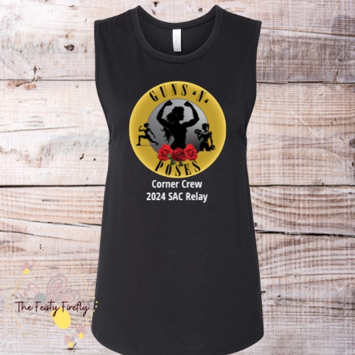 Custom "Gun's N' Poses" Ladies Muscle Tank