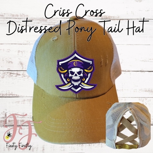 CCR- Criss Cross Pony Tail Hat