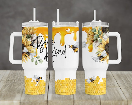 Bee Kind - 40oz Tumbler w/Handle