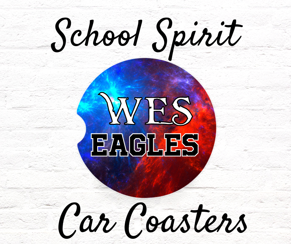 WES- School Spirit- Car Coasters