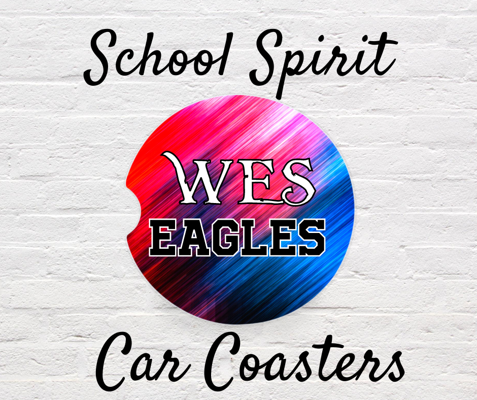 WES- School Spirit- Car Coasters