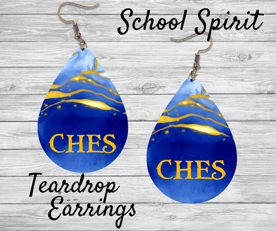 CHES- School Spirit - Tear Drop Earrings